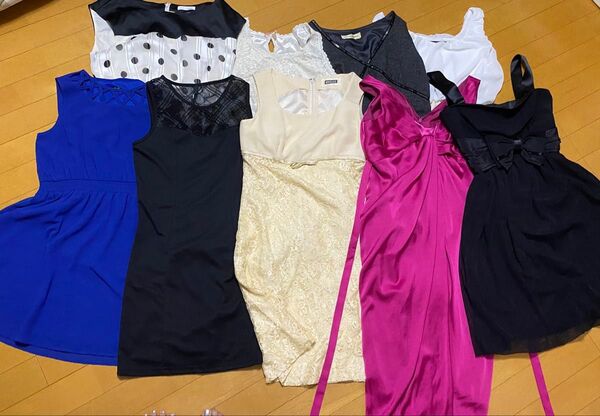 キャバドレス ドレス まとめ売り 9着 ナイトドレス ミニ丈 ロングドレス パーティードレス 結婚式