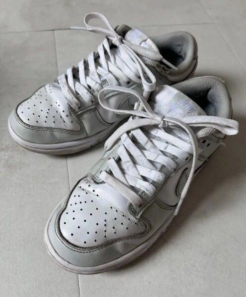 NIKE DUNK LOW 23cm ダンクロー ホワイト、グレー