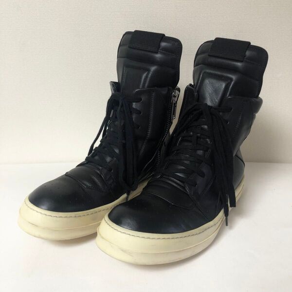 確実正規品 RICK OWENS ジオバスケット ハイカットスニーカー 40 1/2 W16 2489