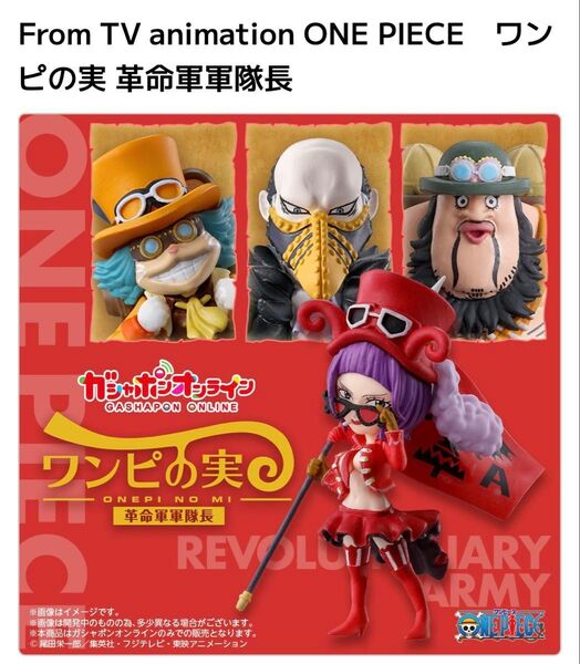 From TV animation ONE PIECE ワンピの実 革命軍軍隊長 全種類セット カプセル付き