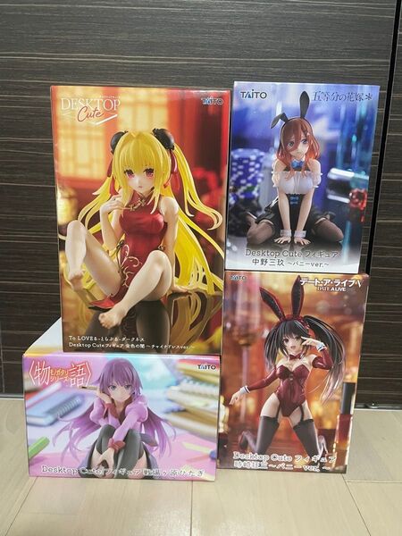 【新品未開封】Desktop Cute 中野三玖 時崎狂三バニーver. 金色の闇YAMI ヤミ 戦場ヶ原ひたぎ 4体セット