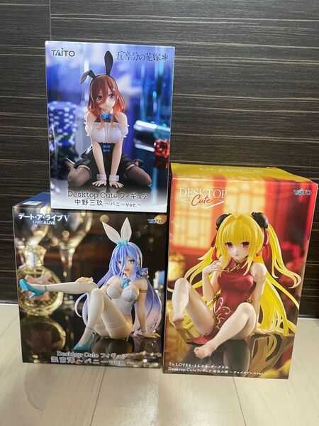 【新品未開封】Desktop Cute フィギュア 中野三玖 崇宮澪 バニーver. 金色の闇YAMI ヤミ 3点セット