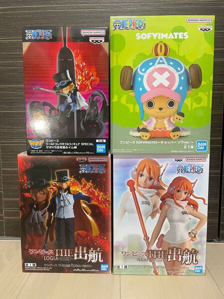 【新品未開封】ワンピース 出航 ナミ サボ WCFワーコレ サボ チョッパーゾウver. フィギュア 4体セット