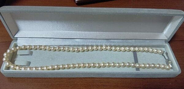 パールネックレス SILVER刻印 シルバー 留め具 装飾パール アクセサリー