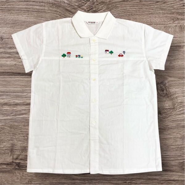美品 ファミリア 130 半袖シャツ 夏物 レトロ トップス 男の子 女の子 Tシャツ 旧タグ ヴィンテージ