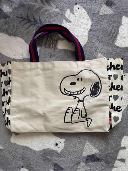 トートバッグ スヌーピー SNOOPY PEANUTS cher バッグ たっぷり大容量