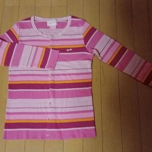 Barbieバービー 7分袖カーディガン 冷房対策 二の腕カバー
