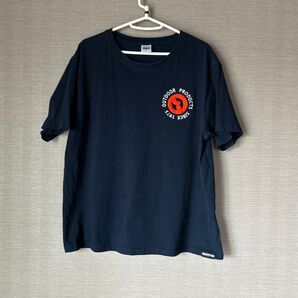 OUTDOOR PRODUCTS Tシャツ ネイビー ワンポイントロゴ サイズLL