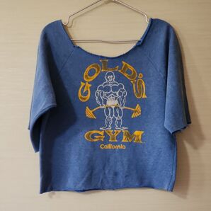 古着 GOLD'S GYMゴールドジム ラグトップ 半袖スウェット
