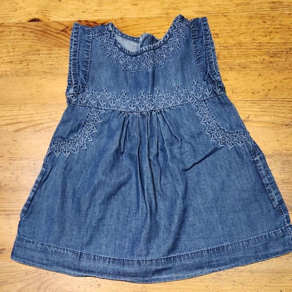 baby gap デニムワンピース 80cm ノースリーブワンピース