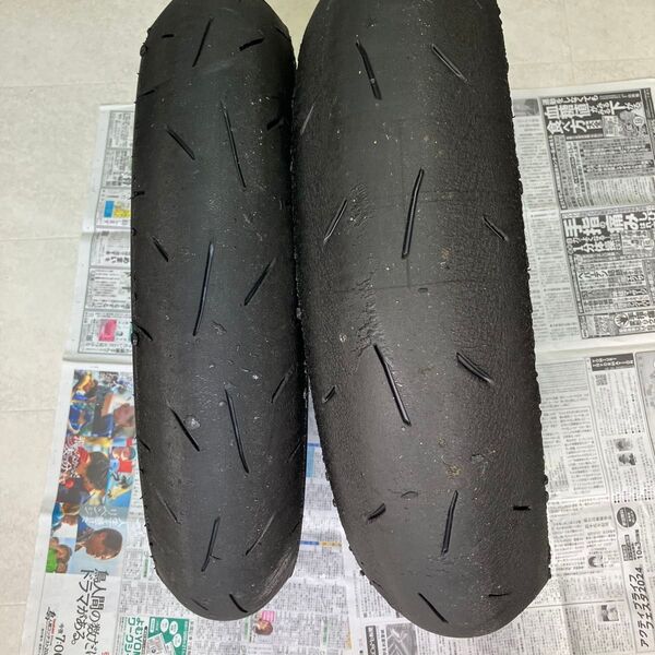 ⑥ダンロップ DUNLOP KR410 110/70 140/70 サーキットONLY CBR250R 公道不可