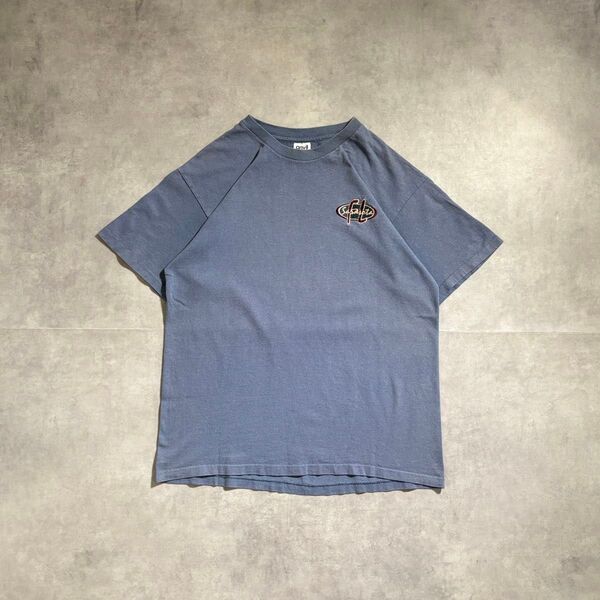 古着 90s 半袖 Tシャツ シングルステッチ ライトブルー cityboy アンビル アメリカ製 ワンポイント 刺繍