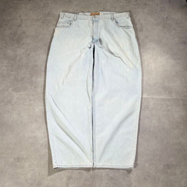 古着 00s シルバータブ バギー デニム アイスブルー 極太 w42 色落ち LEVI’S silver tab ジーパン