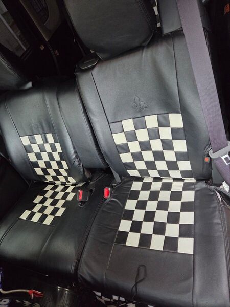 タントカスタム LA600S チェック柄 シートカバー全席