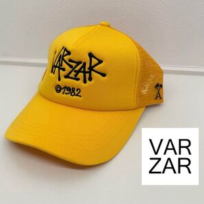 VARZAR バザール ロゴ メッシュ キャップ パームツリー 黄色 イエロー オレンジ ロゴ
