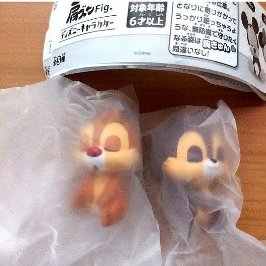肩ズンディズニーキャラクターガチャ ガチャガチャ チップとデール 新品 寝顔 フィギュア 肩ズンfigure かわいい 人気
