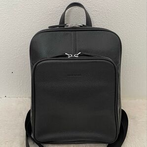 ENMAIN レザーリュック ビジネス 収納 バッグパック 黒 通勤 A4収納可