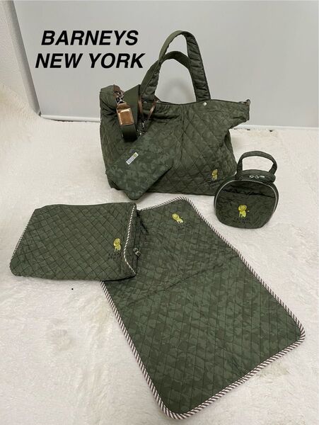 マザーズバッグ BARNEYS NEWYORK オムツポーチ シート 保冷マグホルダー バーニーズニューヨーク カモフラ 2WAY