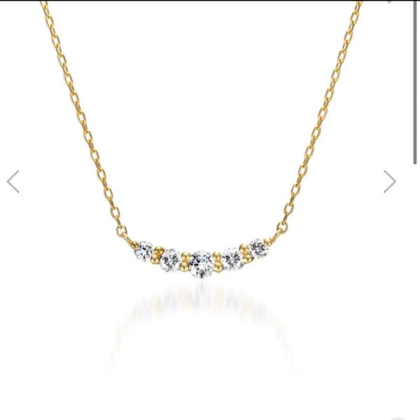 STAR JEWELRYK18 ネックレスDIAMOND 5 STONES NECKLACE