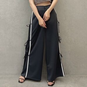 価格相談不可☆サイドリボントラックパンツ。022450700501