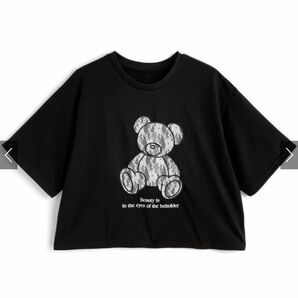 価格相談不可☆レーステディベアTシャツ。fu252