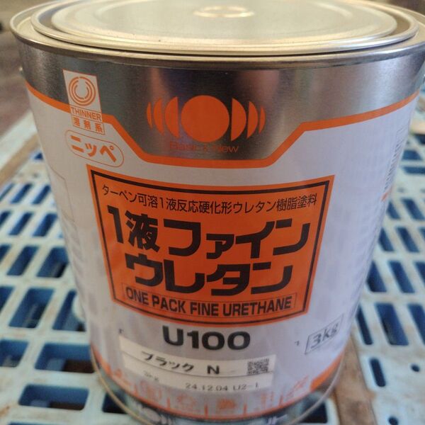 ニッペ 1液ファインウレタンU100 ブラック 3kg