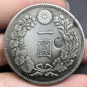 大日本 貿易銀 明治二十九年 銀付き 日本古銭 新一円銀貨 一圓銀貨 大型銀貨 硬貨 古銭 コイン 一圓