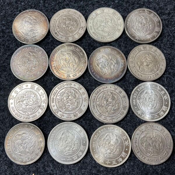 お得!!! 一圓 大日本 明治年 12枚セット 新一円銀貨 大型銀貨 古錢 貿易銀 送料無料 当日発送 硬貨 コレクション 収蔵品