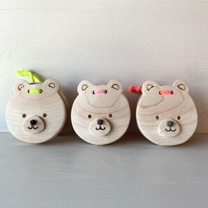 ハンドメイド クマのカスタネット