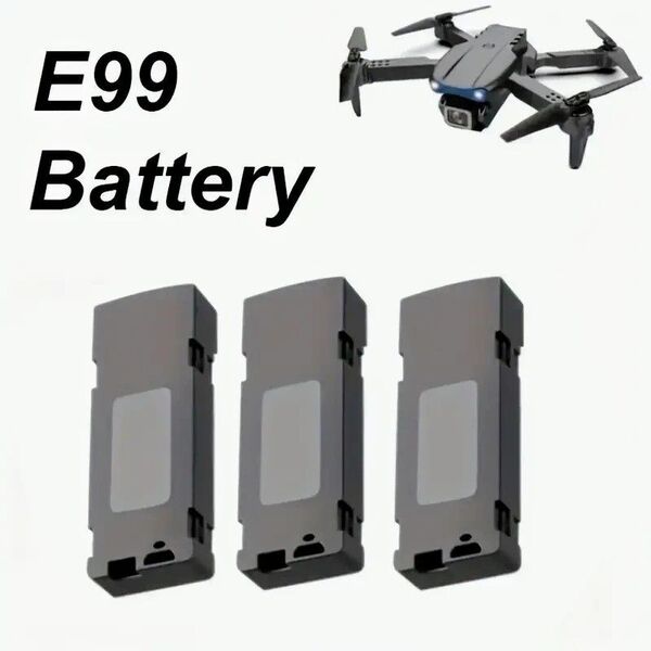 【ドローン用】予備バッテリー3個セット【E99、E88、他】
