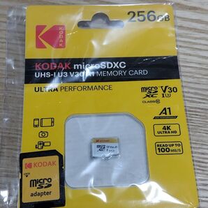 【KODAK】microSDXC 256GB UHS-1 U3 V30 A1 4K録画対応