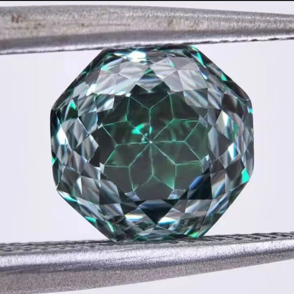 キュービクルジルコニア ローズカット ダークグリーン 8mm ルース