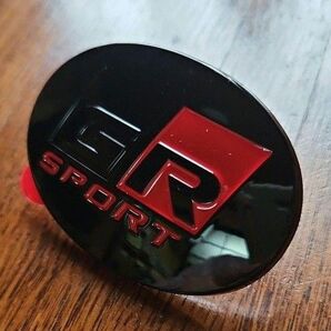 GR SPORT ステアリングエンブレム ステッカー 艶あり マット ブラック