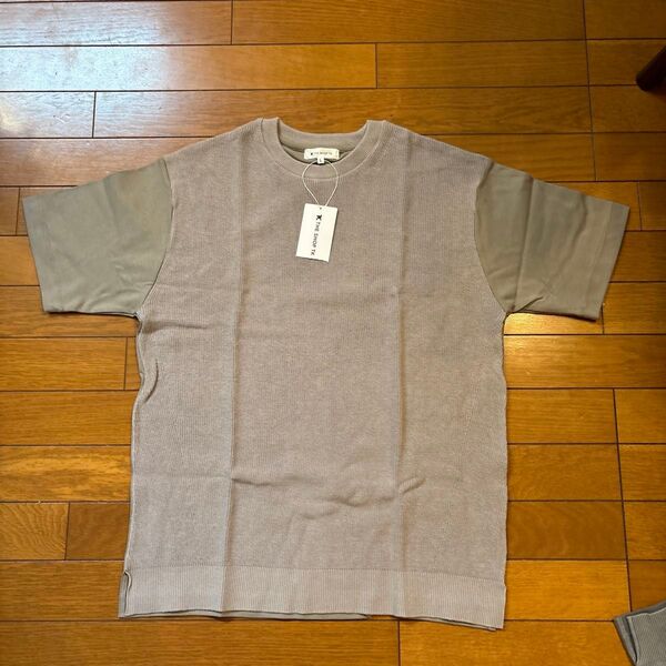 値下げしました! THE SHOP TK 半袖ニット ベージュ 未使用 タグ付き メンズ