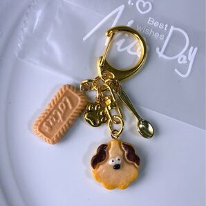 犬 ワンコキーホルダー クッキー フェイクフード フェイクスイーツ