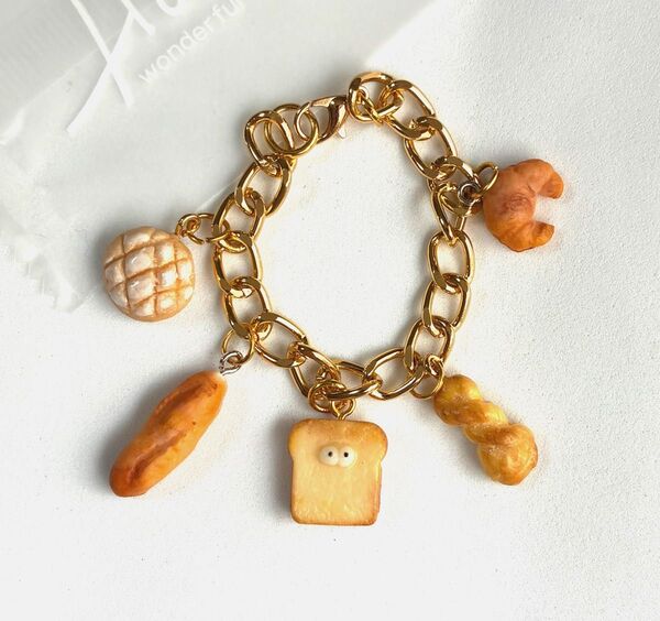 じゃらじゃらキーホルダー バックチャーム フェイクフード ハンドメイド 樹脂粘土