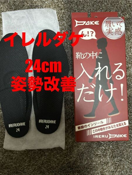 【新品】IRERUDAKE インソール 24.0cm イレルダケ 中敷き 姿勢改善