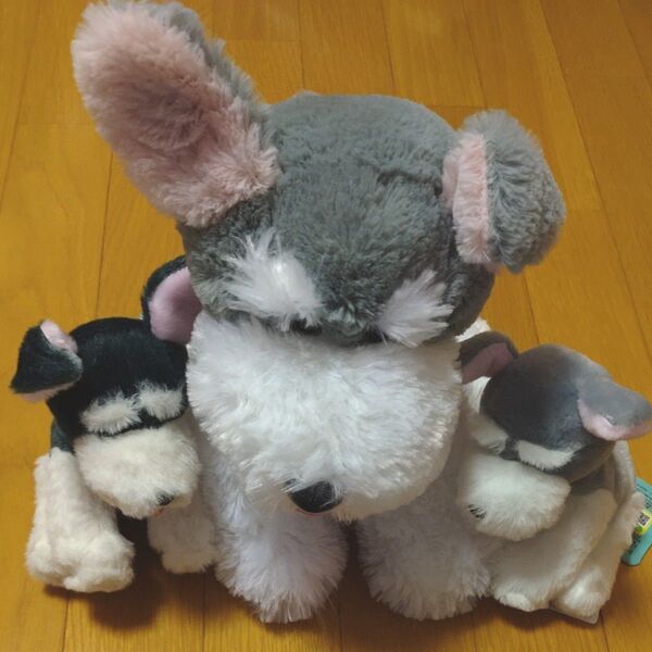 【シュナとボブお耳たったよ】ボブ タール ぬいぐるみ シュナウザー 犬 3点セット