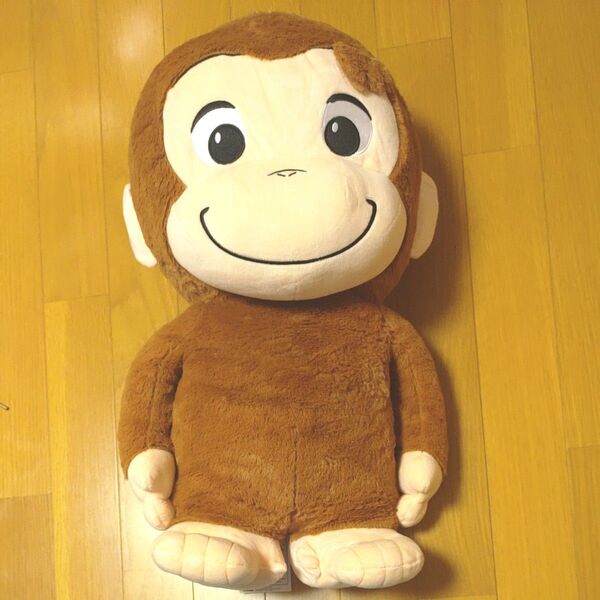【おさるのジョージ】スーパーラージぬいぐるみぽってりVer.