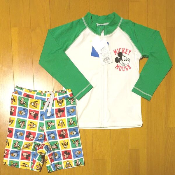【ディズニーキャラクター】ミッキー ラッシュガード 水着 ボーイズ 男の子 120サイズ