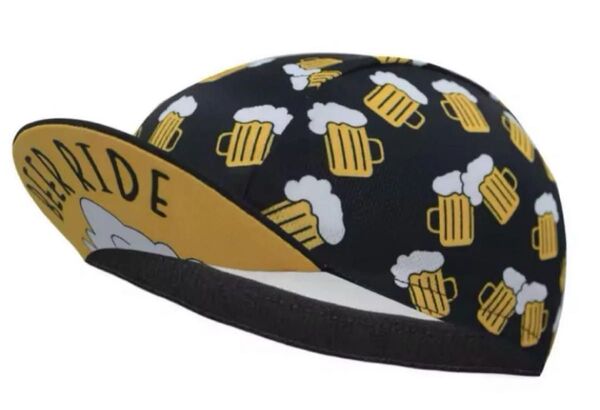 新品未使用 BEER RIDE ユニセックス サイクルキャップ ビールデザイン サイクルウェア