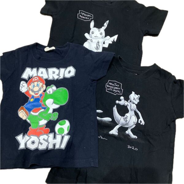 tシャツ まとめ売り 105 110 ポケモン ピカチュウ マリオ ミュウツー ユニクロ