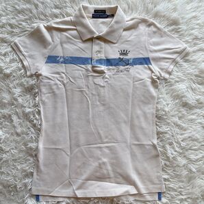 POLO by Ralph Lauren ポロラルフローレン 半袖ポロシャツ PIQUE ピケシャツ レディース M オフホワイト