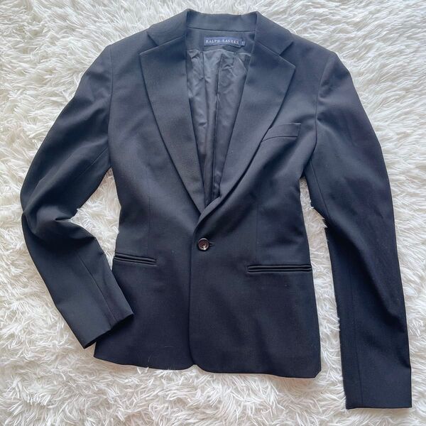 RALPH LAUREN ラルフローレン シングル テーラードジャケット ウール ブラック 7サイズ