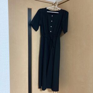 ワンピース スクエアネックウエストマークワンピース レディース 半袖
