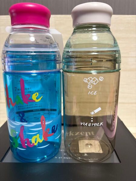 スターバックス シェイカーボトル 443ml 2017ブルー ミルクシェイク スタバ タンブラー 2本セット