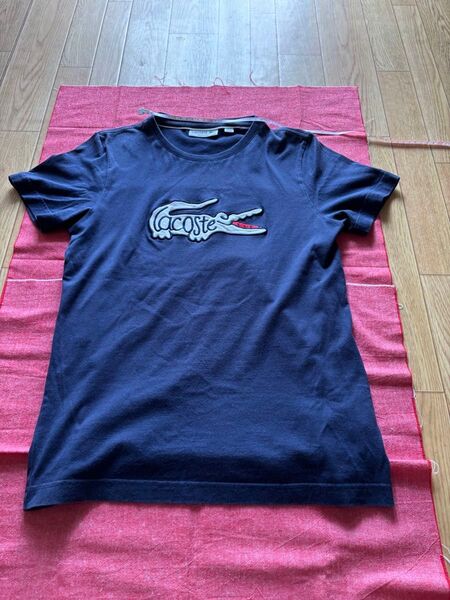 LACOSTE ラコステ 半袖Tシャツ ネイビー ワニロゴレディース