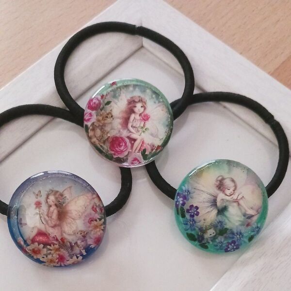 レジン ハンドメイド フェアリー ヘアゴム 3個セット