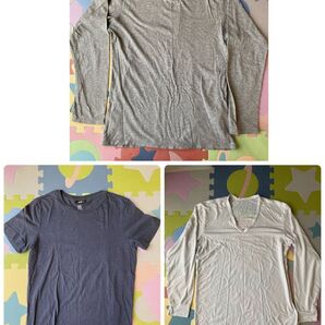 【まとめ売り】 ユニクロTシャツ(半袖、長袖)、長袖ヒートテックセット