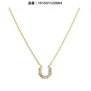 破格 Canal4℃ K18イエローゴールド ネックレス ダイヤモンド 馬蹄